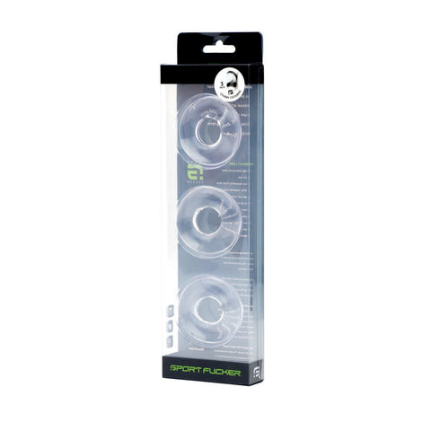 Super Stretchy Rubber Cock Ring Set by Sport Fucker - Cock Ring Sets