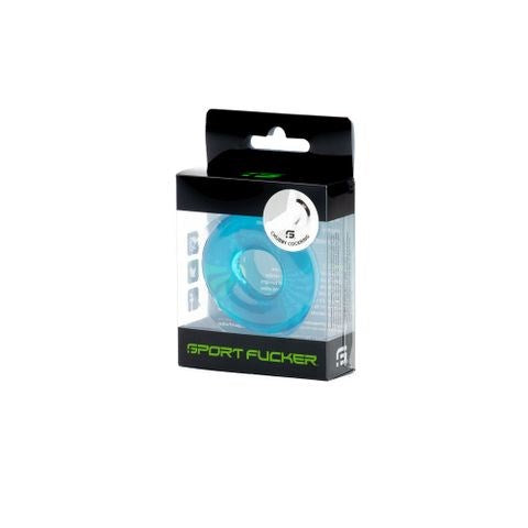 Super Stretchy Ice Blue Rubber Cock Ring by Sport Fucker - Stretchy Cock Rings