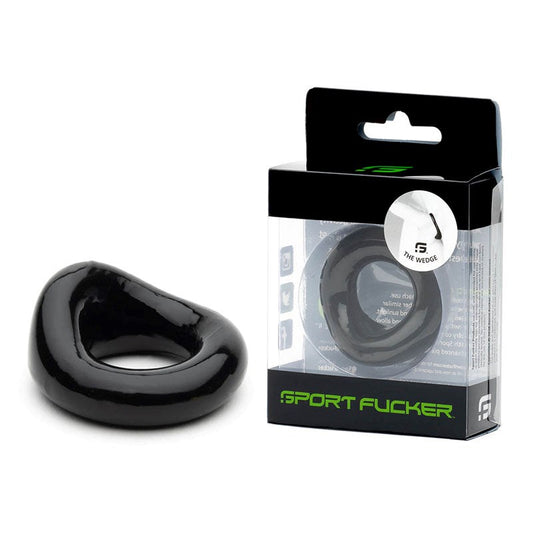 Sport Fucker Wedge Super Stretchy Cock Ring Black
