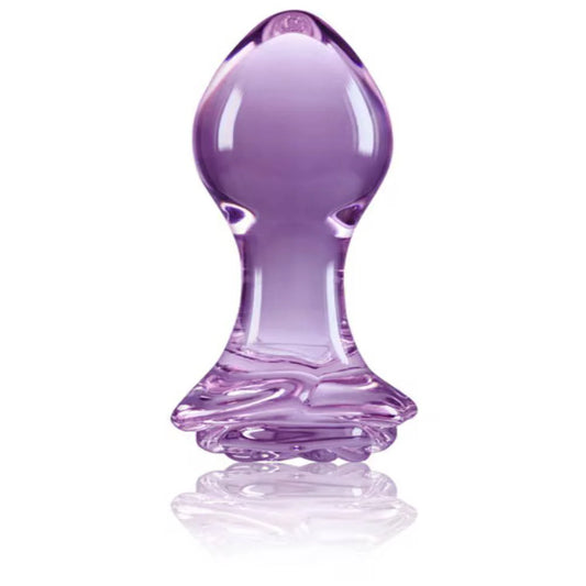NS Novelties Crystal Rose Glass Anal Plug