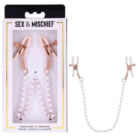 Sex and Mischief Peaches n CreaMe Nipple Clamps - Nipple and Clit Clamps