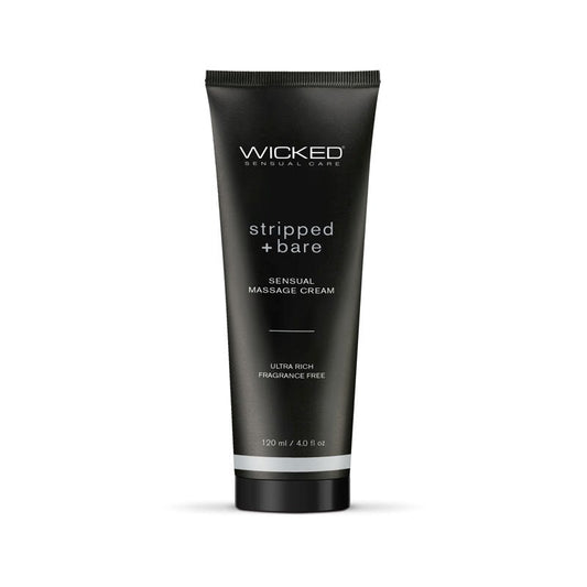 Wicked STRIPPED + BARE Sensual Massage Cream Unscented - Massage Oils and Lubricants