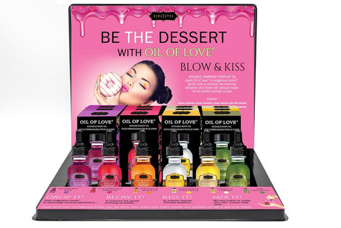 Oil of Love Stocked Display with Testers - Massage Oils and Lubricants