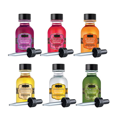Oil of Love Stocked Display with Testers - Massage Oils and Lubricants