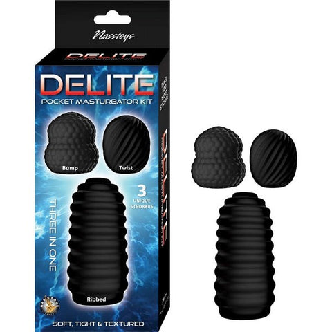 Delite Male Pocket Masturbator Kit by Nasstoys - Masturbators and Strokers