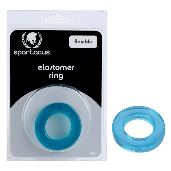 Spartacus Metro Elastomer Stretchy Cock Ring Blue - Stretchy Cock Rings