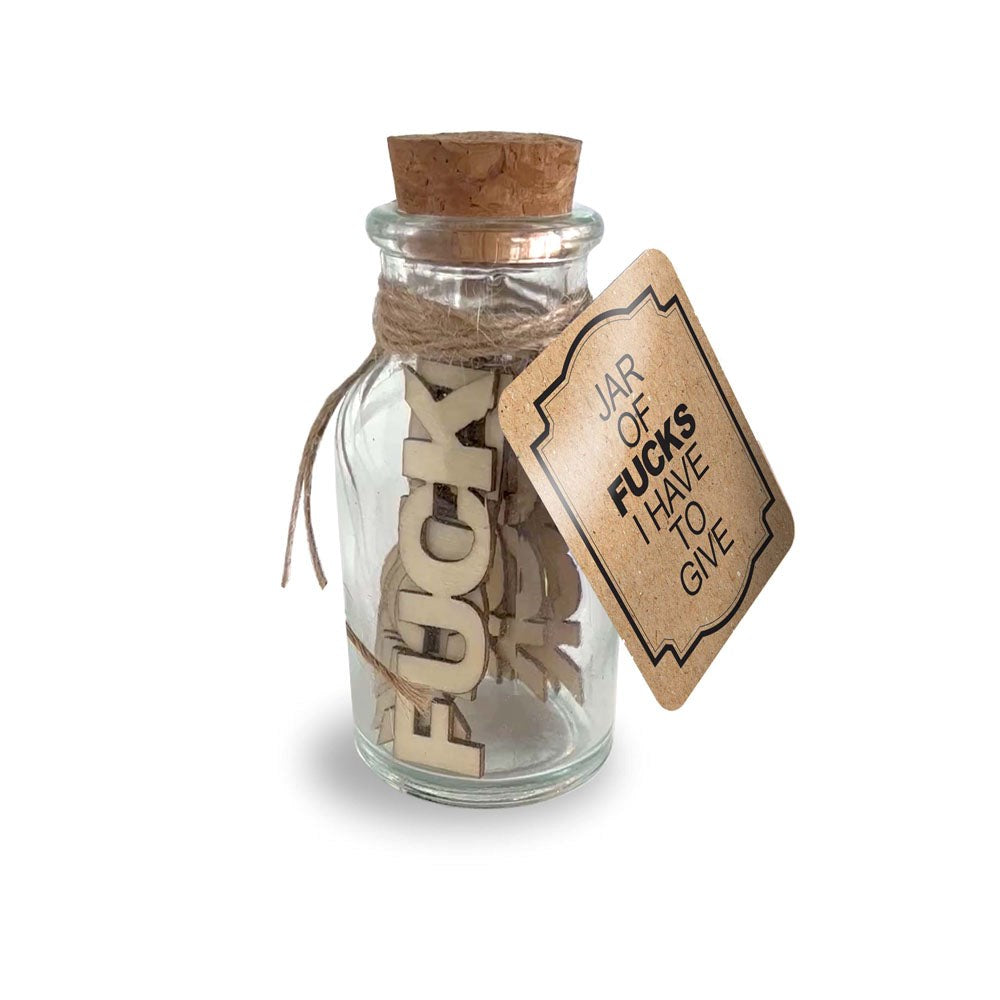 Little Genie Jar Of Fucks I Have To Give Novelty Gift 15 Pack - Party Gifts and Novelties