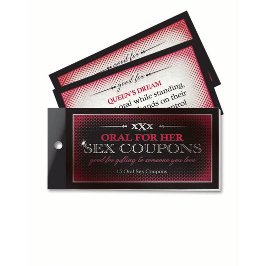 Oral For Her Sex Coupons Set of 15 Coupons by Little Genie - Sex Games, Coupons and Tricks