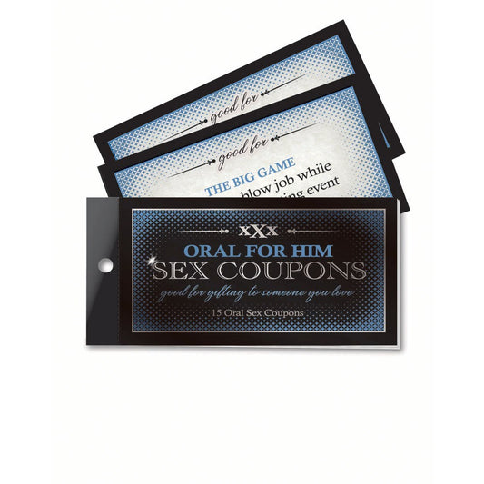 Oral For Him Sex Coupons Set of 15 Coupons by Little Genie - Sex Games, Coupons and Tricks