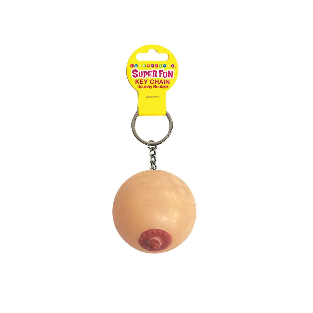Little Genie Super Fun Squishy Boob Novelty Key Chain - Party Gifts and Novelties