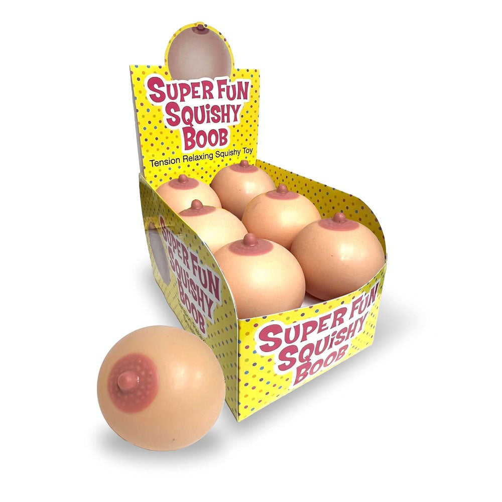 Little Genie Super Fun Squishy Boobie Stress Balls Counter Display of 12 - Party Gifts and Novelties