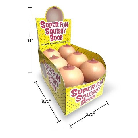 Little Genie Super Fun Squishy Boobie Stress Balls Counter Display of 12 - Party Gifts and Novelties