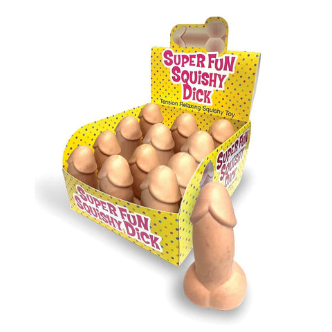 Super Fun Squishy Dick Novelty Stress Toy 12 Pack - Party Gifts and Novelties