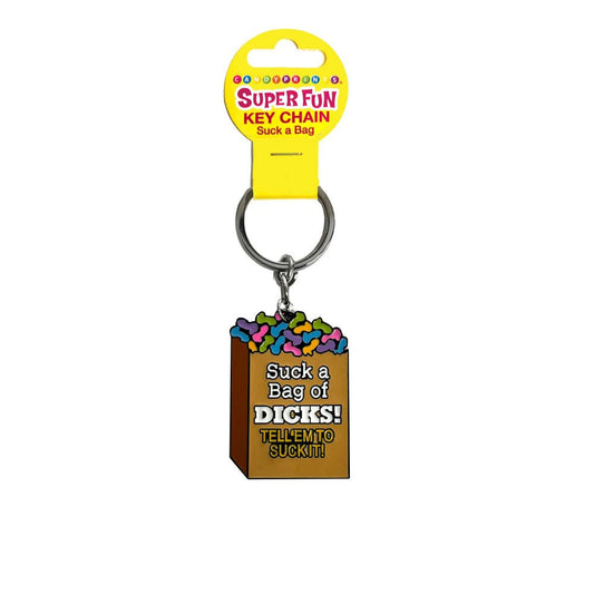 Super Fun Key Chain Suck A Bag Novelty Keychain Party Gift - Party Gifts and Novelties