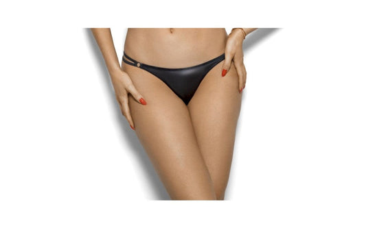 Axami Lingerie Stretch Wetlook G-String Panty Black