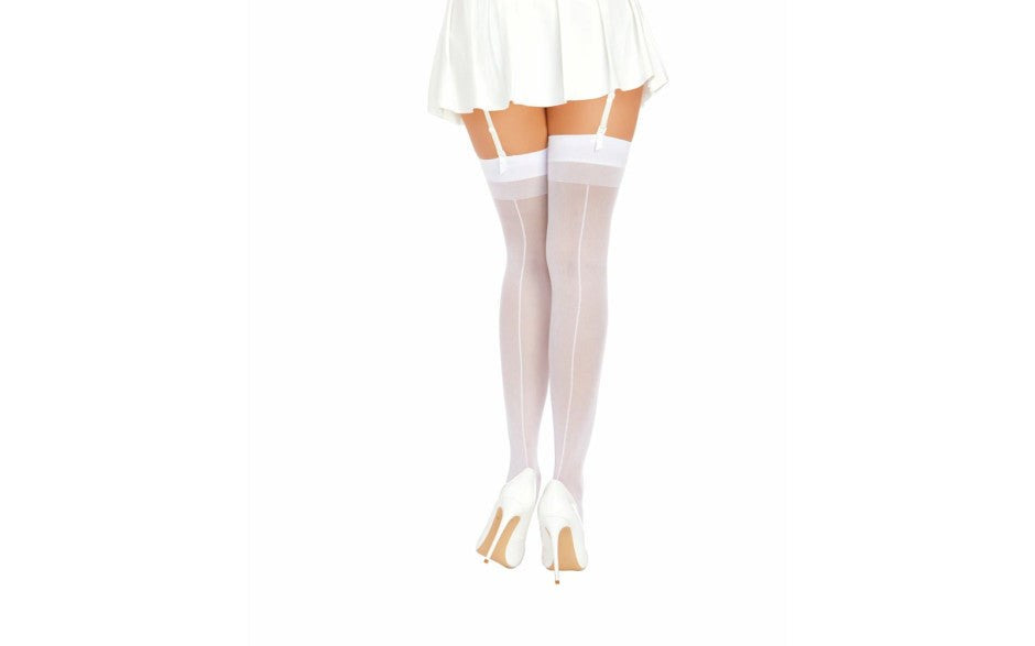 Dreamgirl Back Seam Womens Sheer Thigh High Stockings - Hosiery