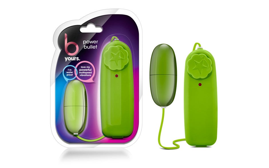 B Yours Multi Speed Power Bullet Vibrator Lime - Bullet Vibrators