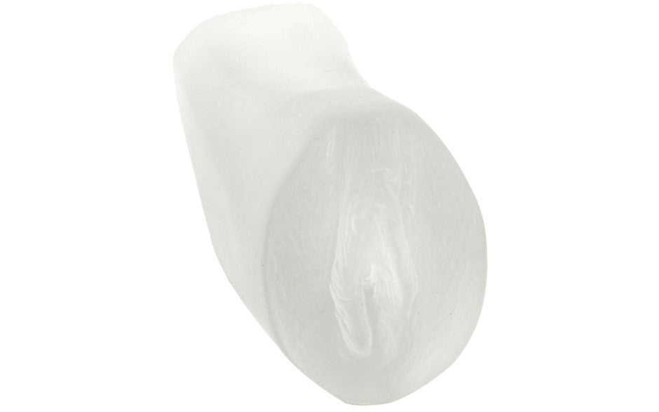 Doc Johnson Palm Pal Ultraskyn Pussy Stroker Frosted Clear - Masturbators and Strokers