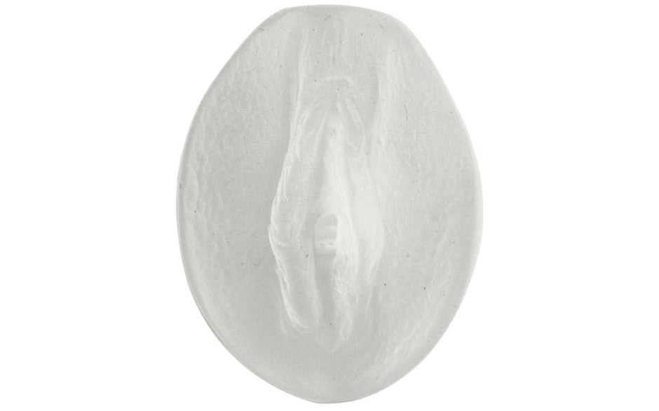 Doc Johnson Palm Pal Ultraskyn Pussy Stroker Frosted Clear - Masturbators and Strokers