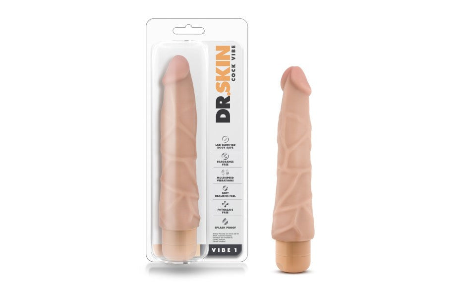 Dr Skin Cock Vibe 1 Realistic Dildo Vibrator - Vibrating Dildos