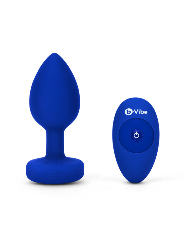 b-Vibe Vibrating Jewel Vibrating Anal Plug L / XL - - Butt Plugs