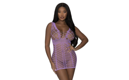 Exposed Lingerie Criss Cross Cutout Seamless Mini Dress OS