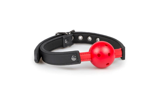 Fetish Collection BDSM Play Ball Gag With PVC Ball Red - Bondage Gags and Bits