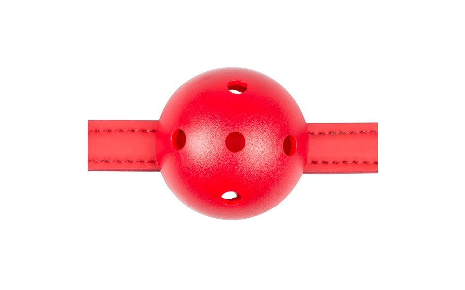 Fetish Collection BDSM Play Ball Gag With PVC Ball Red - Bondage Gags and Bits