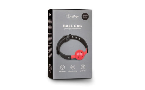 Fetish Collection BDSM Play Ball Gag With PVC Ball Red - Bondage Gags and Bits