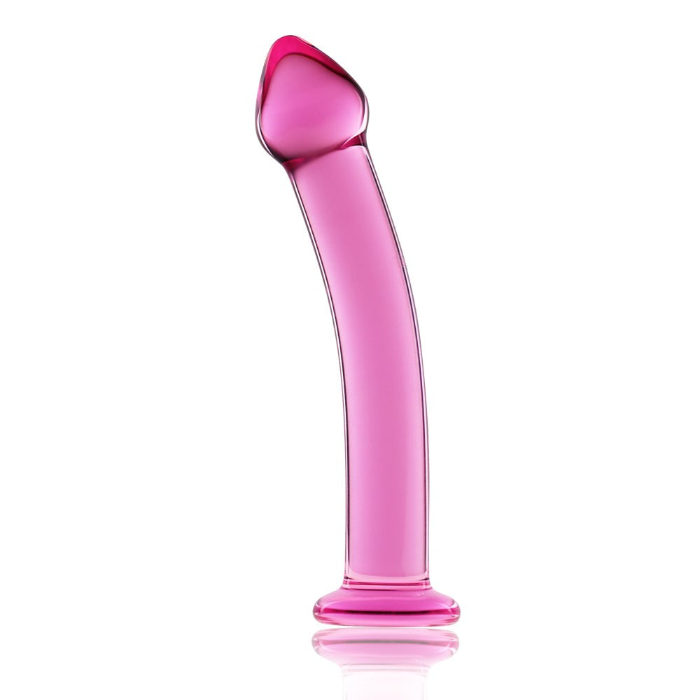 Glass Romance 3 Realistic 7.5 Inch Glass Dong - Glass Sex Toys