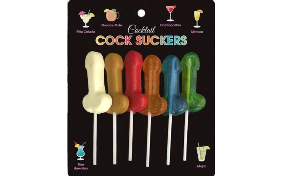 Kheper Edible Cocktail Cock Suckers 6 Piece - Party Gifts and Novelties