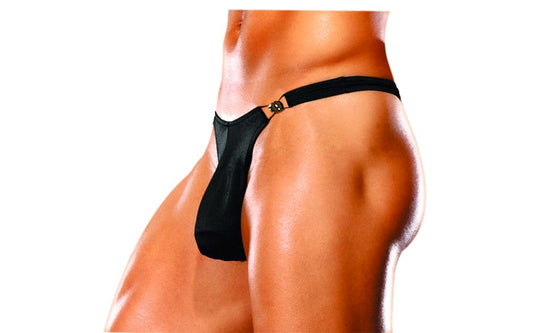 Male Power Bong Clip Ultra Comfortable Mens Thong Black