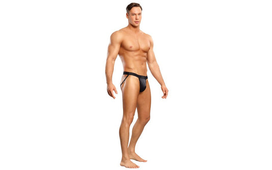 Male Power Satin Sexy Mens Jock Lycra Black