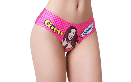 Mememe Lingerie Comic Fans Pink Slip Sexy Womens Pantie