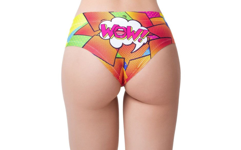 Mememe Lingerie Comic Fans Yellow Slip Womens Thong - G-Strings, Panties and Shorts