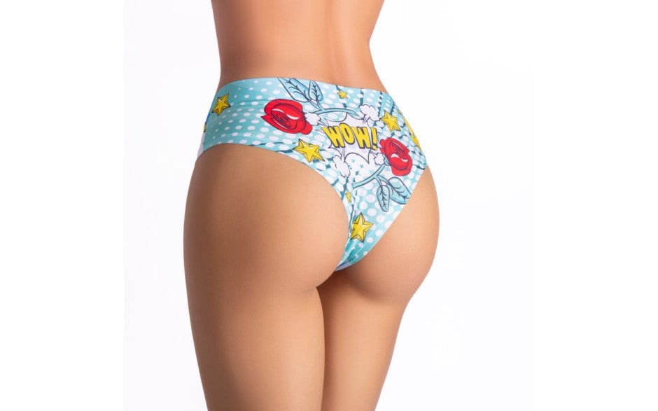 Mememe Lingerie Comics Beach Girl Slip Sexy Panties - G-Strings, Panties and Shorts
