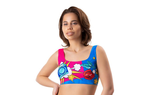 Mememe Lingerie Comics Curios Womens Crop Top