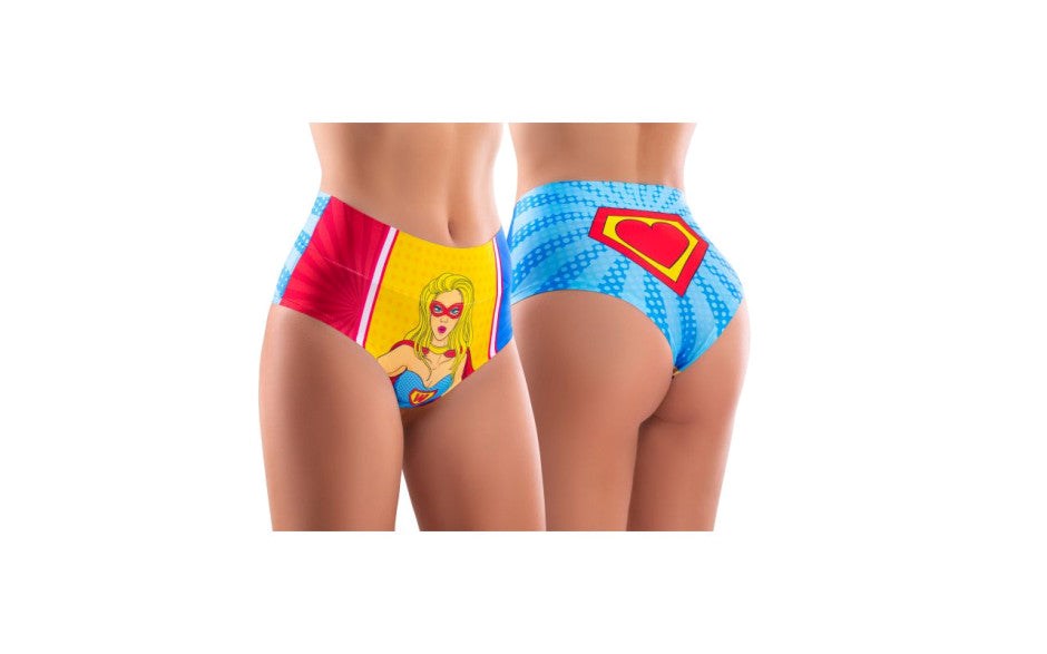 Mememe Lingerie Comics Wonder Girl Hi-Briefs Womens Underwear - G-Strings, Panties and Shorts
