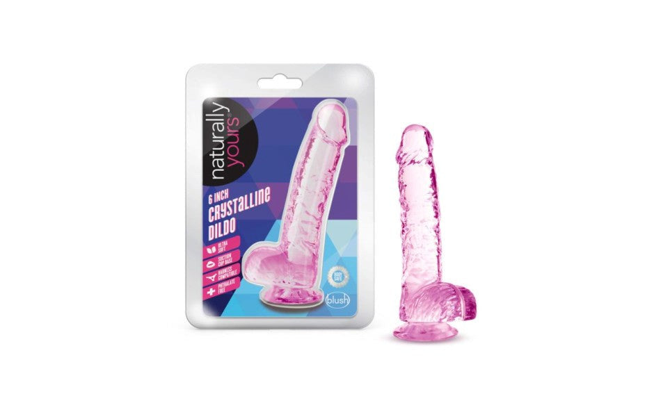 Naturally Yours 6 Inches Crystaline Suction Sup Realistic Dildo - Realistic Dildos