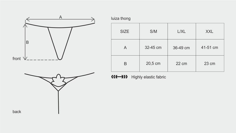 Obsessive Luiza Elastic Fabric Womens Thong Red - G-Strings, Panties and Shorts