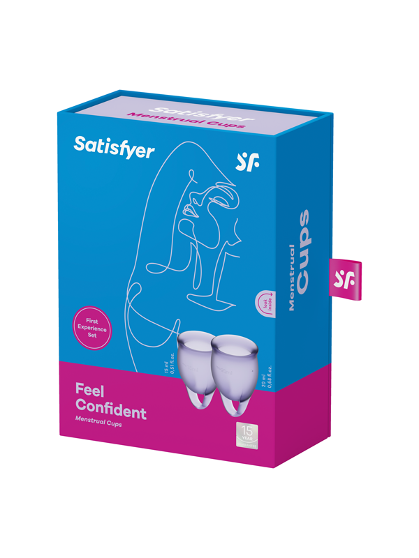 Satisfyer Feel Confident Silicone Menstrual Cup - - Menstrual Cups