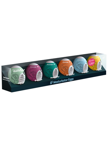 Masturbator Eggs Mixed Set of 6 Stroker Sleeves - Love Eggs and Kegel Exercisers