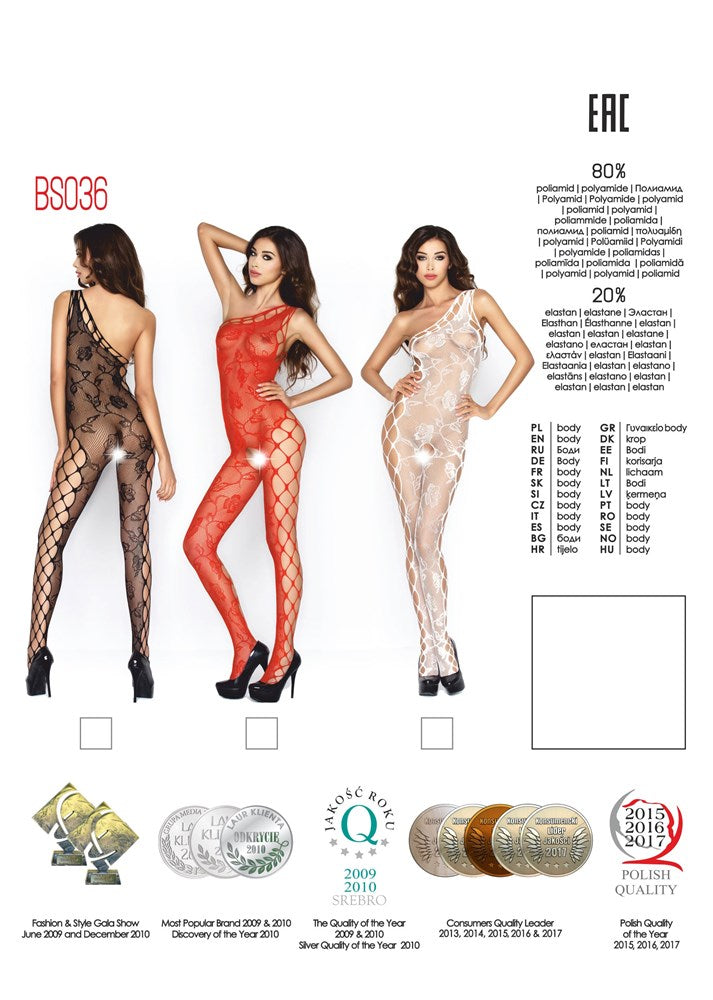 Passion Lingerie Full Piece Womens Bodysuit BS036 One Size - Teddies and Bodysuits