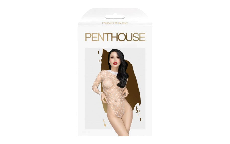 Penthouse Lingerie Scandalous Womens Teddy White - Teddies and Bodysuits