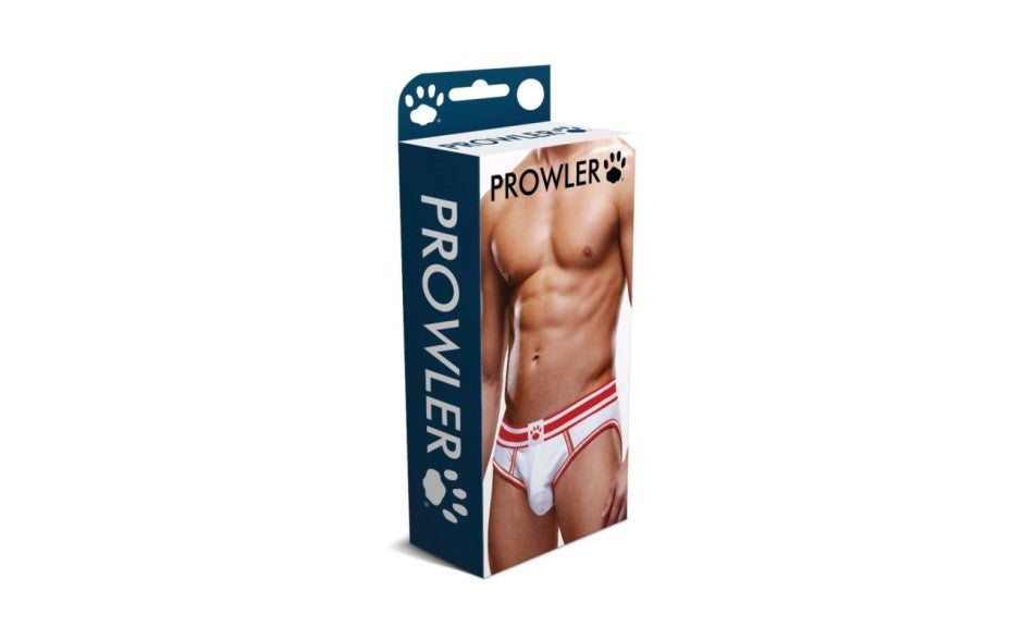 Prowler Stylish Open Back Mens Brief White/Red - Mens Briefs And Boxers