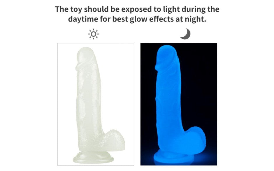 Lovetoy Lumino Play Flexible & Realistic Dildo With Balls 7.5 Inch Clear - Realistic Dildos