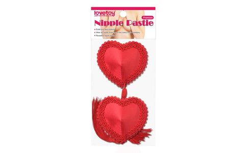 Reusable Red Heart Tassels Women's Nipple Pasties - Breast and Nipple Toys