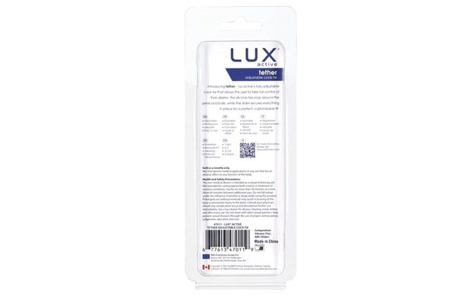 LUX Active Tether Fully Adjustable Cock Tie by BMS Factory - Cock Rings