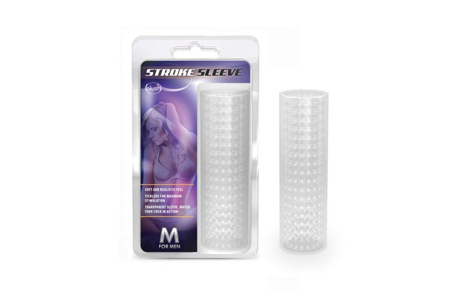 M For Men Stroke Male Masturbator Sleeve Clear - Masturbators and Strokers