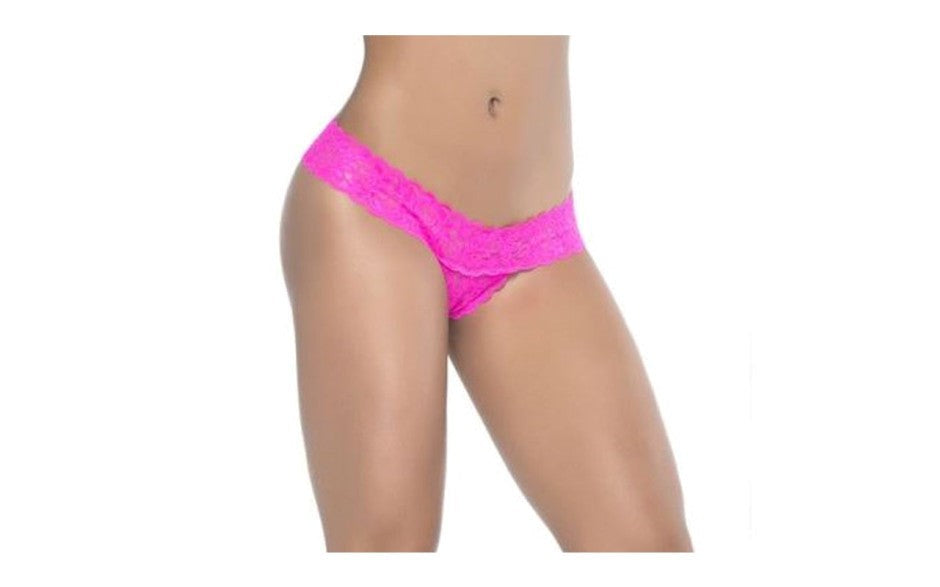 Mapale Peekaboo Crotchless Sexy Womens Thong Pink - G-Strings, Panties and Shorts